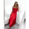 Šaty společenské dlouhé elegantní na ramínka šněrovací dámské ROSE (S/M ONE SIZE) ITALSKá MODA IM323013/DU (Velikost S/M/L, Barva bílá)