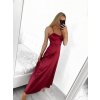 Šaty společenské dlouhé elegantní na ramínka šněrovací dámské ROSE (S/M ONE SIZE) ITALSKá MODA IM323013/DU (Velikost S/M/L, Barva bílá)