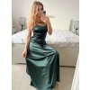 Šaty společenské dlouhé elegantní na ramínka šněrovací dámské ROSE (S/M ONE SIZE) ITALSKá MODA IM323013/DU (Velikost S/M/L, Barva bílá)