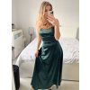 Šaty společenské dlouhé elegantní na ramínka šněrovací dámské ROSE (S/M ONE SIZE) ITALSKá MODA IM323013/DU (Velikost S/M/L, Barva bílá)