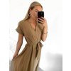 Šaty dlouhé letní krátký rukáv dámské (S/M ONE SIZE) ITALSKÁ MÓDA IMPLM2323529/DU (Velikost S/M/L, Barva Černá)