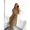 Šaty dlouhé letní krátký rukáv dámské (S/M ONE SIZE) ITALSKÁ MÓDA IMPLM2323529/DU (Velikost S/M/L, Barva Černá)