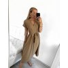 Šaty dlouhé letní krátký rukáv dámské (S/M ONE SIZE) ITALSKÁ MÓDA IMPLM2323529/DU (Velikost S/M/L, Barva Černá)