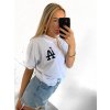Tričko krátký rukáv dámské (S/M ONE SIZE) ITALSKÁ MÓDA IMWGB2352244/DU (Velikost S/M/L, Barva bílá)