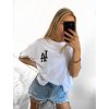 Tričko krátký rukáv dámské (S/M ONE SIZE) ITALSKÁ MÓDA IMWGB2352244/DU (Velikost S/M/L, Barva bílá)