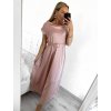 Šaty dlouhé společenské saténové s páskem bez rukávu dámské (S/M ONE SIZE) ITALSKÁ MÓDA IMM23M8205/DU (Velikost S/M/L, Barva béžová)