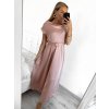 Šaty dlouhé společenské saténové s páskem bez rukávu dámské (S/M ONE SIZE) ITALSKÁ MÓDA IMM23M8205/DU (Velikost S/M/L, Barva béžová)