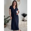 Šaty dlouhé letní krátký rukáv dámské (S/M ONE SIZE) ITALSKá MóDA IM323111/DU (Velikost S/M/L, Barva béžová)