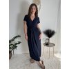 Šaty dlouhé letní krátký rukáv dámské (S/M ONE SIZE) ITALSKá MóDA IM323111/DU (Velikost S/M/L, Barva béžová)