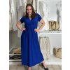 Šaty dlouhé letní krátký rukáv dámské (S/M ONE SIZE) ITALSKá MóDA IM323111/DU (Velikost S/M/L, Barva béžová)