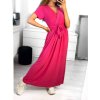 Šaty dlouhé letní krátký rukáv dámské (S/M ONE SIZE) ITALSKá MóDA IM323111/DU (Velikost S/M/L, Barva béžová)