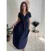 Šaty dlouhé letní krátký rukáv dámské (S/M ONE SIZE) ITALSKá MóDA IM323111/DU (Velikost S/M/L, Barva béžová)