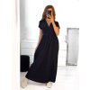 Šaty dlouhé letní krátký rukáv dámské (S/M ONE SIZE) ITALSKá MóDA IM323111/DU (Velikost S/M/L, Barva béžová)