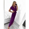 Šaty dlouhé letní krátký rukáv dámské (S/M ONE SIZE) ITALSKá MóDA IM323111/DU (Velikost S/M/L, Barva béžová)