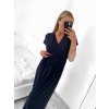 Šaty dlouhé letní krátký rukáv dámské (S/M ONE SIZE) ITALSKá MóDA IM323111/DU (Velikost S/M/L, Barva béžová)