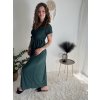 Šaty dlouhé letní krátký rukáv dámské (S/M ONE SIZE) ITALSKá MóDA IM323111/DU (Velikost S/M/L, Barva béžová)