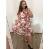 Šaty šifonové krátký rukáv dámské nadrozměr (XL/2XL ONE SIZE) ITALSKÁ MÓDA IMWGM231263D/DR (Velikost XL/2XL, Barva bílá)