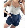 Crop top na ramínka dámský (S/M ONE SIZE) ITALSKÁ MÓDA IMWK231202/DU