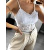 Crop top na ramínka dámský (S/M ONE SIZE) ITALSKÁ MÓDA IMWK231202/DU