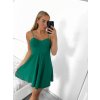 Šaty elegantní na ramínka dámské (S/M ONE SIZE) ITALSKÁ MÓDA IMPSH2352527/DU (Velikost S/M/L, Barva Černá)