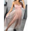 Šaty dlouhé společenské na ramínka dámské (S/M ONE SIZE) ITALSKÁ MÓDA IMM23M21840/DU