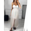 Šaty dlouhé společenské na ramínka dámské (S/M ONE SIZE) ITALSKÁ MÓDA IMM23M21840/DU