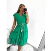 Šaty letní s páskem krátký rukáv dámské (S/M ONE SIZE) ITALSKÁ MÓDA IMM23M7739/DUR