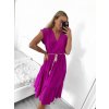 Šaty letní s páskem krátký rukáv dámské (S/M ONE SIZE) ITALSKÁ MÓDA IMM23M7739/DUR