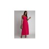 Šaty dlouhé elegantní společenské na ramínka dámské (S/M ONE SIZE) POLSKÁ MÓDA IMLAZ23HP5899/DUR (Velikost S/M/L, Barva světle modrá)