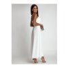 Šaty dlouhé elegantní společenské na ramínka dámské (S/M ONE SIZE) POLSKÁ MÓDA IMLAZ23HP5899/DUR (Velikost S/M/L, Barva světle modrá)