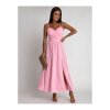 Šaty dlouhé elegantní společenské na ramínka dámské (S/M ONE SIZE) POLSKÁ MÓDA IMLAZ23HP5899/DUR (Velikost S/M/L, Barva světle modrá)