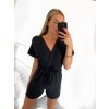 Overal krátký letní krátký rukáv dámský (S/M ONE SIZE) ITALSKÁ MÓDA IMM23M13226/DU (Velikost S/M/L, Barva béžová)