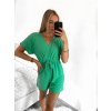 Overal krátký letní krátký rukáv dámský (S/M ONE SIZE) ITALSKÁ MÓDA IMM23M13226/DU (Velikost S/M/L, Barva béžová)