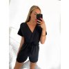 Overal krátký letní krátký rukáv dámský (S/M ONE SIZE) ITALSKÁ MÓDA IMM23M13226/DU (Velikost S/M/L, Barva béžová)