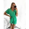 Overal krátký letní krátký rukáv dámský (S/M ONE SIZE) ITALSKÁ MÓDA IMM23M13226/DU (Velikost S/M/L, Barva béžová)
