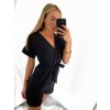Overal krátký letní krátký rukáv dámský (S/M ONE SIZE) ITALSKÁ MÓDA IMM23M13226/DU