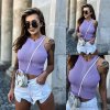 Croptop bez rukávu dámský (S/M ONE SIZE) ITALSKÁ MÓDA IMWK231671/DU