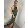 Šaty dlouhé na ramínka letní šifonové bez rukávu dámské (S/M/L ONE SIZE) ITALSKÁ MÓDA IMWB22049/DR (Velikost M/L, Barva bílá)