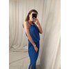 Šaty dlouhé na ramínka letní šifonové bez rukávu dámské (S/M/L ONE SIZE) ITALSKÁ MÓDA IMWB22049/DR (Velikost M/L, Barva bílá)
