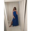 Šaty dlouhé na ramínka letní šifonové bez rukávu dámské (S/M/L ONE SIZE) ITALSKÁ MÓDA IMWB22049/DR (Velikost M/L, Barva bílá)