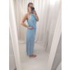 Šaty dlouhé na ramínka letní šifonové bez rukávu dámské (S/M/L ONE SIZE) ITALSKÁ MÓDA IMWB22049/DR (Velikost M/L, Barva bílá)