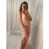 Šaty dlouhé na ramínka letní šifonové bez rukávu dámské (S/M/L ONE SIZE) ITALSKÁ MÓDA IMWB22049/DR (Velikost M/L, Barva bílá)