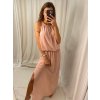 Šaty dlouhé na ramínka letní šifonové bez rukávu dámské (S/M/L ONE SIZE) ITALSKÁ MÓDA IMWB22049/DR (Velikost M/L, Barva bílá)