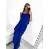 Šaty dlouhé na ramínka letní šifonové bez rukávu dámské (S/M/L ONE SIZE) ITALSKÁ MÓDA IMWB22049/DR (Velikost M/L, Barva bílá)