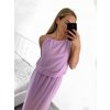 Šaty dlouhé na ramínka letní šifonové bez rukávu dámské (S/M/L ONE SIZE) ITALSKÁ MÓDA IMWB22049/DR (Velikost M/L, Barva bílá)