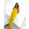 Šaty dlouhé na ramínka letní šifonové bez rukávu dámské (S/M/L ONE SIZE) ITALSKÁ MÓDA IMWB22049/DR (Velikost M/L, Barva bílá)