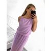 Šaty dlouhé na ramínka letní šifonové bez rukávu dámské (S/M/L ONE SIZE) ITALSKÁ MÓDA IMWB22049/DR (Velikost M/L, Barva bílá)