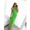 Šaty dlouhé na ramínka letní šifonové bez rukávu dámské (S/M/L ONE SIZE) ITALSKÁ MÓDA IMWB22049/DR (Velikost M/L, Barva bílá)