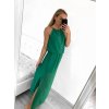 Šaty dlouhé na ramínka letní šifonové bez rukávu dámské (S/M/L ONE SIZE) ITALSKÁ MÓDA IMWB22049/DR (Velikost M/L, Barva bílá)
