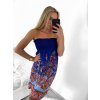 Šaty letní icecool na ramínka dámské (M/L, XL/2XL) AINUOSI ITALSKÁ MODA IMB232759/DR (Velikost M/L, Barva modrá královská)